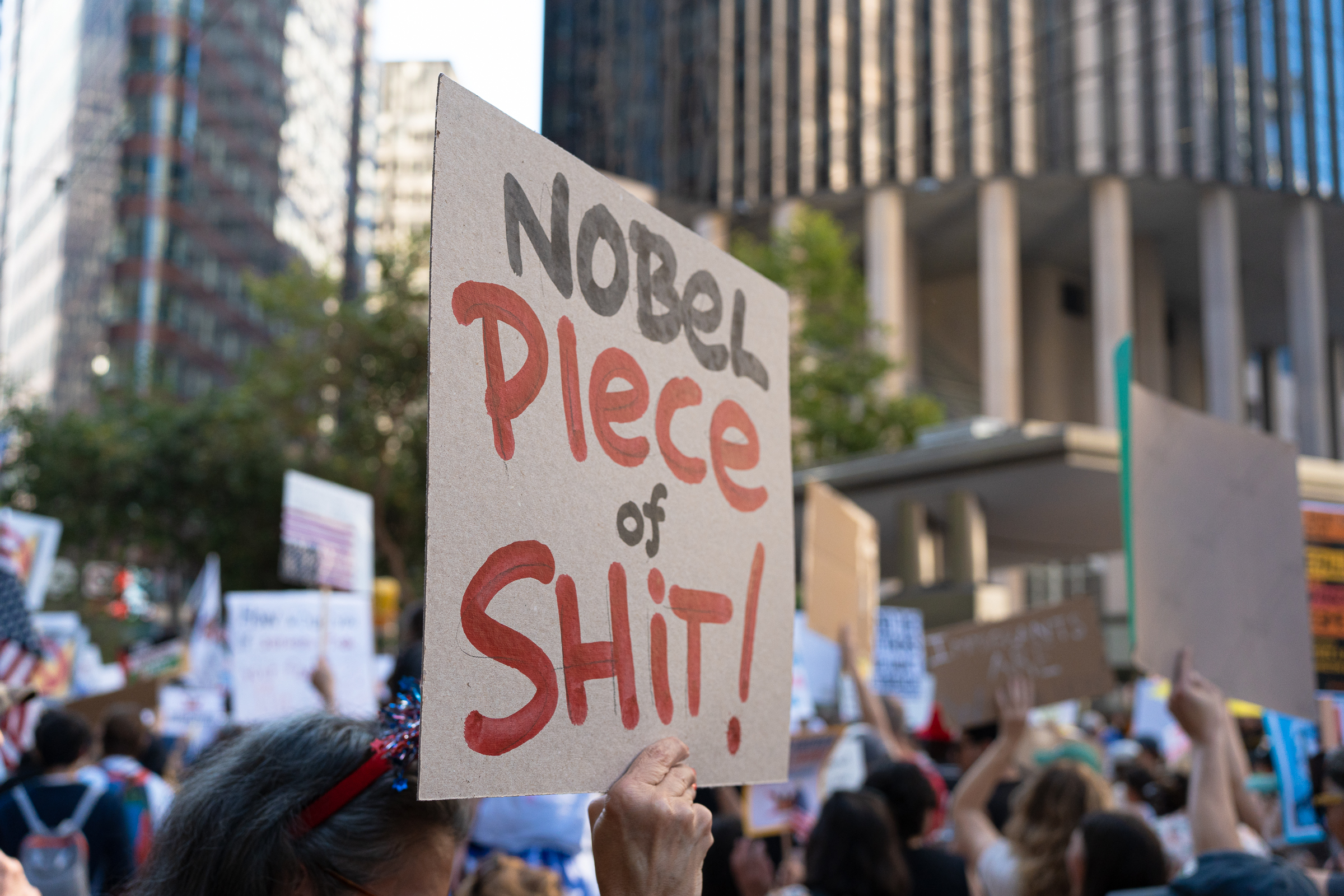 Nobel piece of shit! Nobel piece of shit!